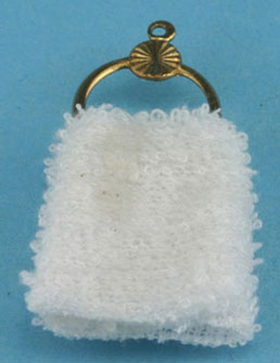 Dollhouse Miniature Towel Holder with Towel